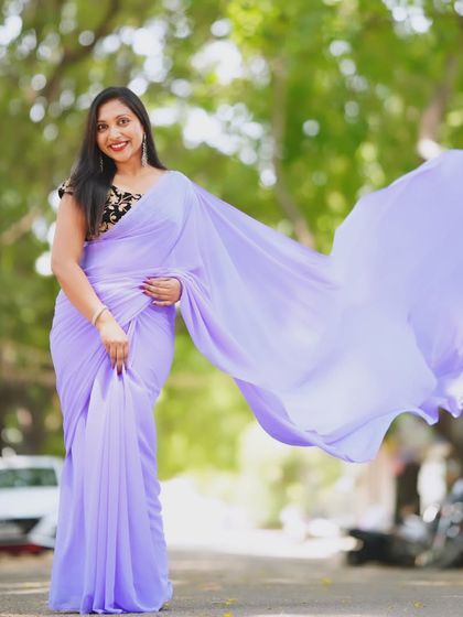 Pre Wedding Attire - Pre-Wedding Outfit Rental Flowing Trail Sarees photo 21