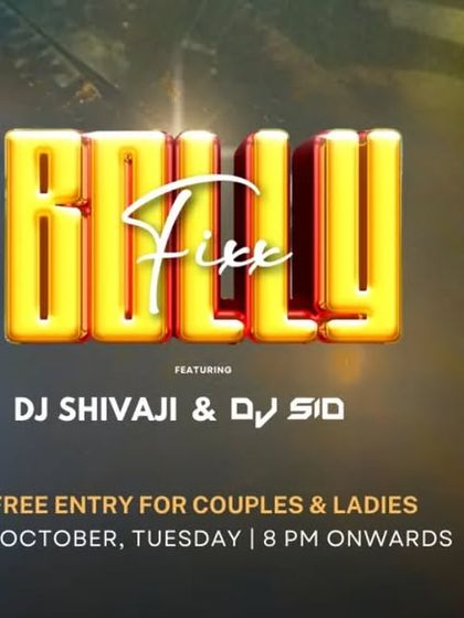The poster for 'Bolly Fixx', a Tuesday night Bollywood special with DJ Shivaji.