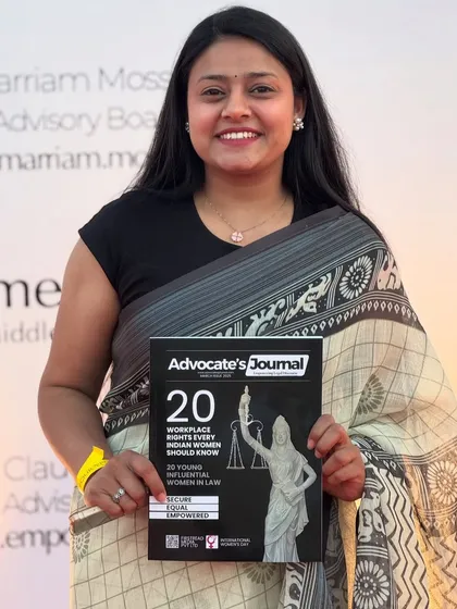 I am deeply honored to be recognized for my work and featured in the Advocate's Journal. This acknowledgment as one of the top young influential women in law strengthens my commitment to fighting for justice.