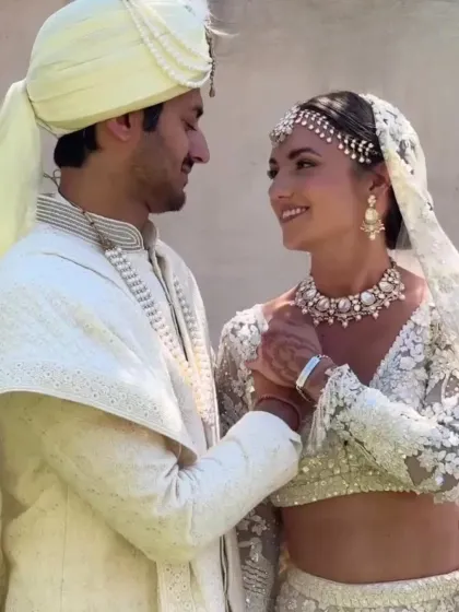 It is an honor to dress a groom for his forever. This client is wearing a bespoke off-white sherwani, meticulously tailored with delicate embroidery to reflect his personality and honor the moment.
