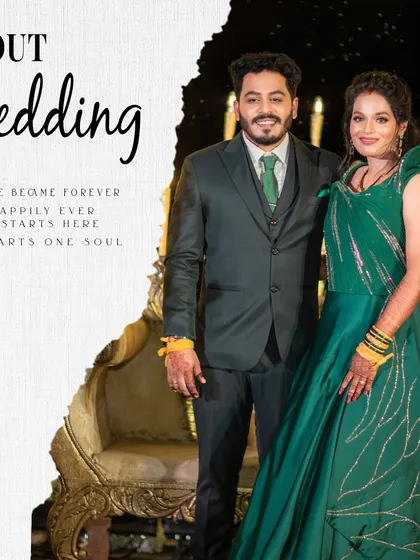 A classic reception portrait of the couple, celebrating the beginning of their forever.