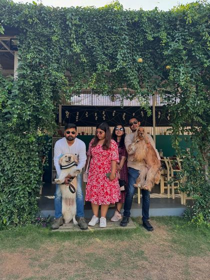 Another group photo attempt. Getting everyone, especially the dogs, to look at the camera is a challenge!