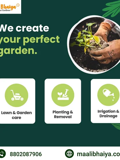 I create your perfect garden through a simple, effective process. My services cover all aspects of garden creation, including lawn and garden care, planting and removal, and proper irrigation and drainage.