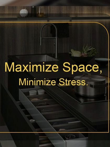 Maximize space and minimize stress with our thoughtful designs. This image showcases a kitchen where every drawer and cabinet is planned to provide the most efficient and ergonomic storage possible.