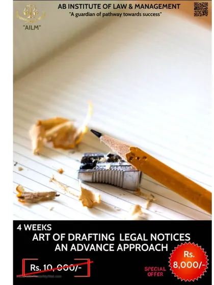The Art of Drafting Legal Notices is a foundational 4 week course. It provides an advanced approach to drafting clear, effective legal notices, a crucial first step in many legal proceedings.