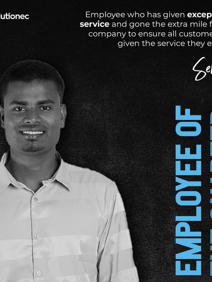 Congratulations to Sekhar for receiving the "Employee of the Quarter" award. This recognizes his exceptional service and dedication to going the extra mile for our customers.