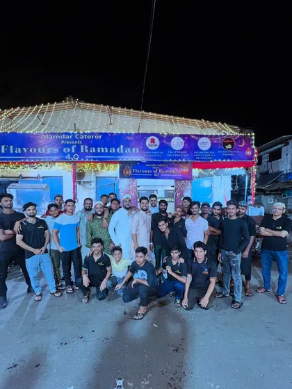 This is us, Team Alamdar. We are a family, and we work together to make sure you have the best experience from the moment you walk in. We are grateful for our hardworking staff who make our Ramadan food festival possible every year.