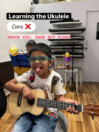 Learning music should be fun, period. I love this picture because it perfectly captures the playful spirit of our classes. There are no cons to learning the ukulele when you're laughing and having a great time.