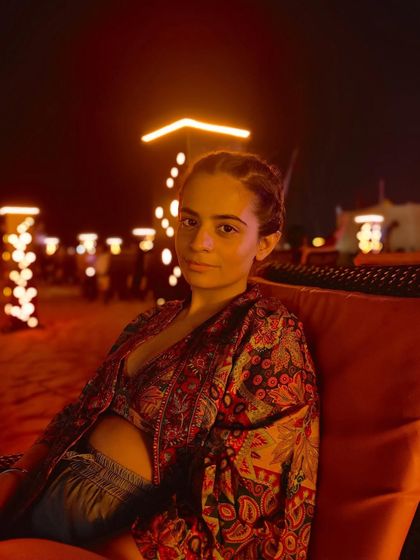 A cozy evening on the beach in my favorite printed co-ord set. The relaxed fit of the shorts and matching top is perfect for a vacation vibe.