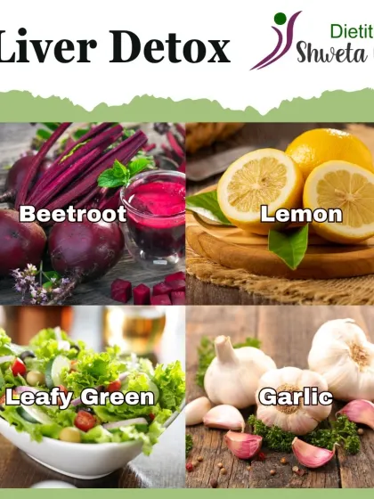 For a natural liver detox, I recommend foods like beetroot, lemon, leafy greens, and garlic. These foods help cleanse your liver and support its function, which is essential for overall health.