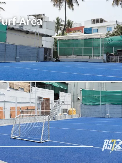 The turf area is equipped for various sports, including football. It provides the perfect surface for change-of-direction drills, small-sided games, and on-field conditioning.