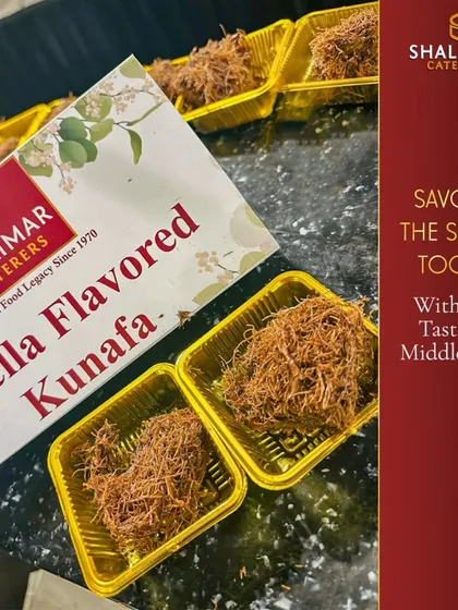 Savor your sweet tooth with the taste of the Middle East. Our Nutella Flavored Kunafa is a modern fusion that combines traditional texture with a beloved chocolate hazelnut flavor.