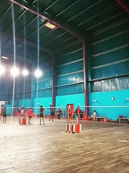 A view of a typical training session, with players spread across the courts practicing various aspects of the game under the guidance of our coaches.