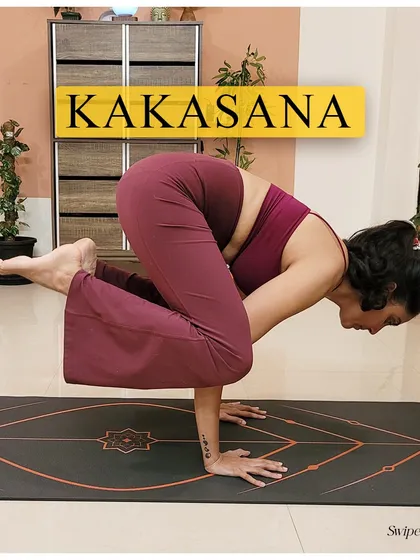 This is the full expression of Kakasana, or crow pose. It is a journey of finding balance, strength, and focus.