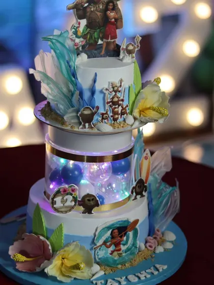 A glowing testimonial from a long-time client for her daughter's Moana-themed cake. It means the world to me to be a part of a family's celebrations for over 11 years.