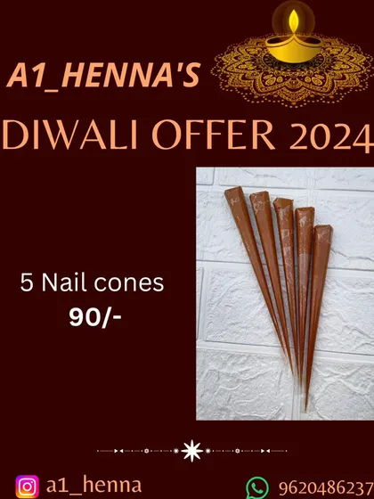 A special offer on my nail cones for Diwali. Stock up to complete your festive look.