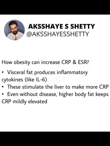 What do CRP and ESR mean on your blood report? These are non-specific markers of inflammation. I explain how obesity can raise these levels and how some coaches misuse this information to sell detox products.