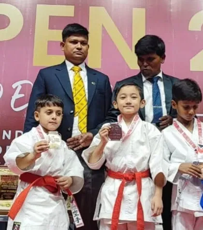 Our youngest competitors on the podium at the India Open. We build champions from the ground up.