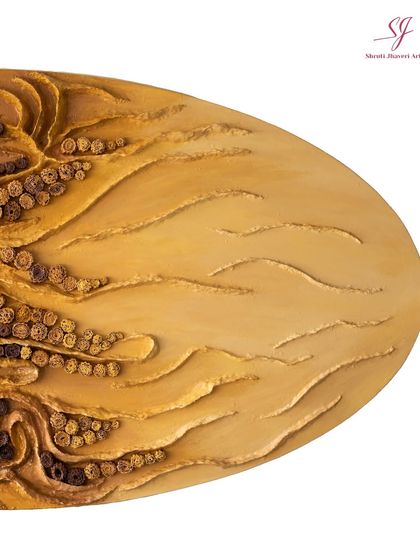 The calmer, golden side of "The Enchanted Abyss," where the chaotic energy resolves into serene waves.