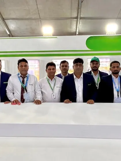 My team on Day 1 of the REV Solar Expo in Lucknow, ready to engage with visitors and showcase our scalable solutions.