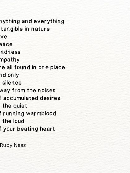 A reflection on where intangible things like love and peace are found. The answer lies in the quiet of your own heart.