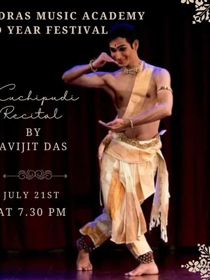 My invitation to perform a Kuchipudi recital at the renowned Madras Music Academy Mid Year Festival in Chennai.