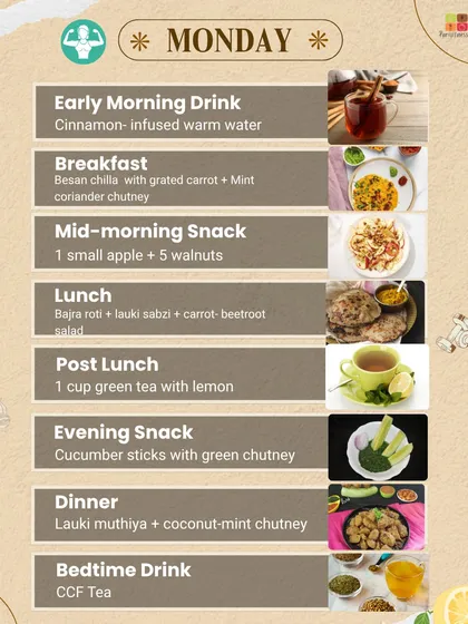 Feeling bloated or sluggish? This is a sample day from my 7-Day Anti-Inflammatory Diet Plan. I focus on simple, home-style Indian meals like besan chilla, lauki sabzi, and bajra roti to help you heal your gut, reduce inflammation, and boost your energy naturally.