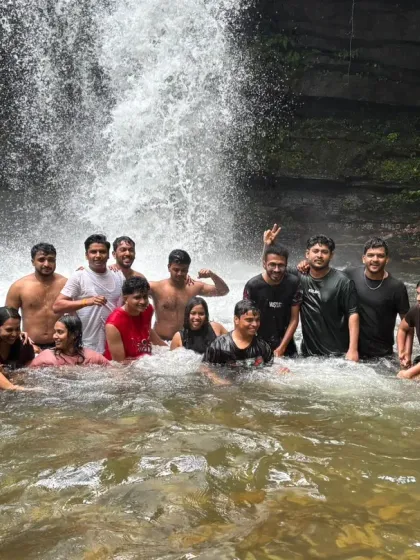 Another great shot of the group enjoying the waterfall. I ensure my trips are well-paced, with plenty of time for fun and relaxation.