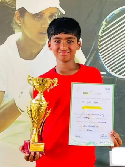 Yuvaan Garg wins the doubles title of the Under-12 National Series tournament in Hyderabad. He also reached the semi-finals in singles.