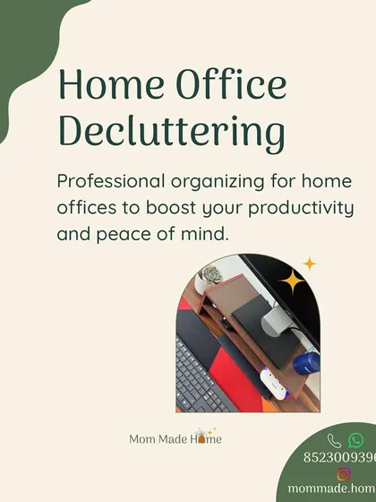 This is my core service. I provide professional organizing for home offices to boost your productivity and give you peace of mind. If your workspace feels more like a dumping ground, I can help you reclaim it.