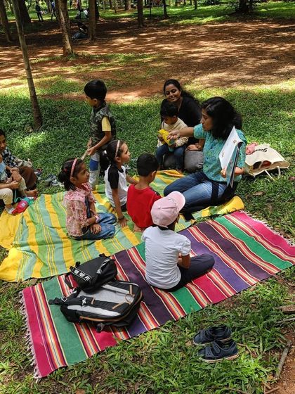 A series of photos from our 'Hope and Contentment' session with the book 'How to Catch a Star'. The natural light and engaged audience make for beautiful shots.