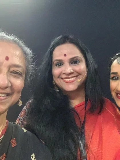 A selfie with my guru Leela Samson and collaborator Chandana Bala Kalyan. 'Mandala' started as a conversation and grew into this beautiful work thanks to their guidance and talent.