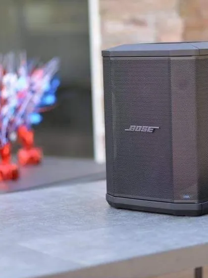 The Bose S1 Pro is a powerful and portable Bluetooth speaker. It's lightweight, has a rechargeable battery, and delivers high-output sound, making it perfect for parties, performances, or any event.