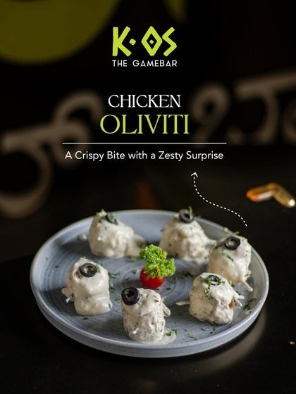 A crispy bite with a zesty surprise. The Chicken Oliviti is a unique starter with a creamy sauce and an olive topping.
