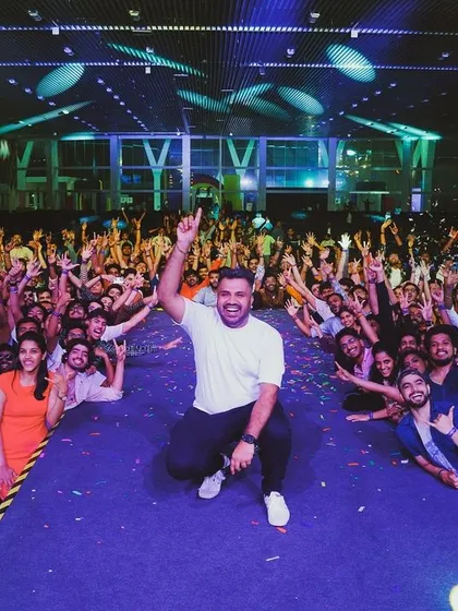 The moment the confetti drops and the crowd goes wild. This was at the Malhaar corporate event, turning a company celebration into a full-blown concert experience. This is the energy I bring to every corporate DJ gig.