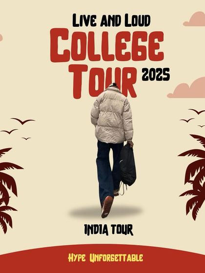 The official announcement for my 'Live and Loud College Tour 2025'. I'm hitting campuses all over India.