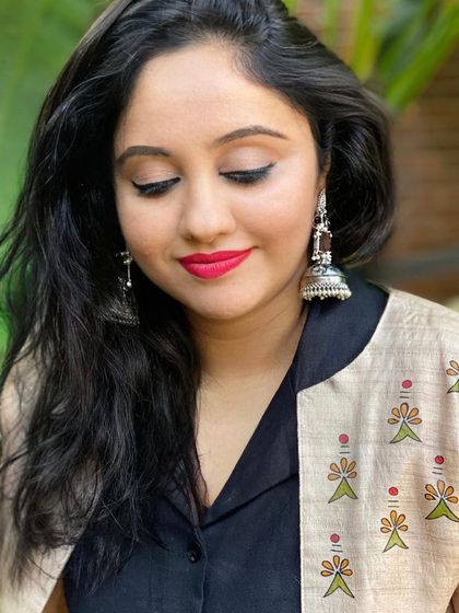 This hand-painted tussar silk blazer is a perfect example of how my brand, Indyvarna, blends artistry with professional style. It's about making women feel confident and ready to take on any challenge at work.