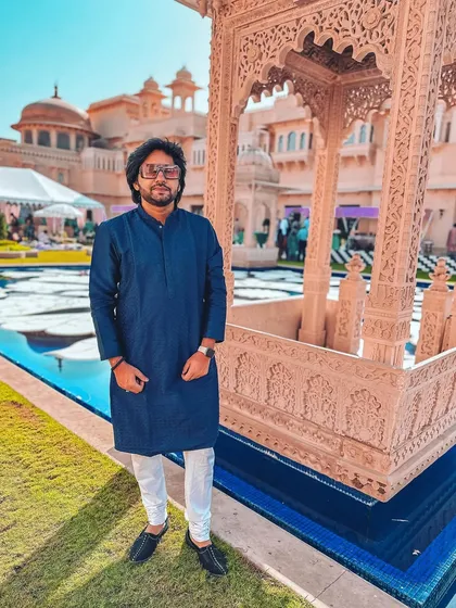 Posing after a gig in the beautiful city of lakes, Udaipur.