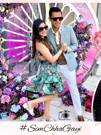 A playful couple shot from the #SimChhaGayi wedding brunch. We love capturing the chemistry and happiness of our clients and their guests.