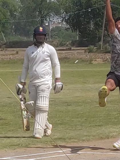 A young fast bowler in full flight during a coaching session. We work on generating pace while maintaining a smooth, repeatable action.