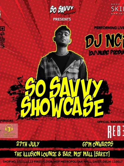 The official poster for the 'So Savvy Showcase', an event I headlined. This shows my leadership role in my record label and the local hip hop community.