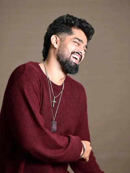 Capturing a moment of pure, uninhibited laughter. I love these candid shots that show off someone's true personality. Perfect for a relaxed portrait session.