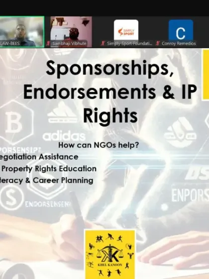 A successful athletic career involves more than just performance. This slide from our workshop with LawBees shows how we provide athletes with crucial knowledge on sponsorships, endorsements, and intellectual property rights to ensure their long term financial security.