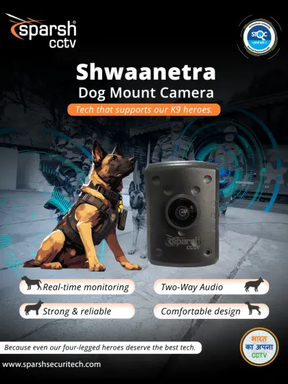 We equip our four-legged heroes with the best technology because their missions are critical. The Shwaanetra Dog Mount Camera offers real-time monitoring and two-way audio in a strong, comfortable design, giving K9 units the tactical advantage they need in the field.