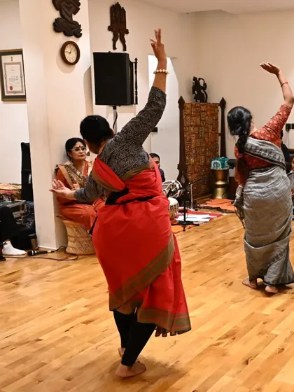 A dynamic moment from the rehearsal of 'Songs of the Millstone'. As a choreographer, my goal was to create a piece that felt both traditional and contemporary, honouring the folk heritage within a classical framework.