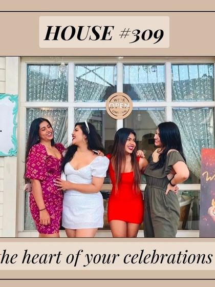 A group of friends celebrating together outside the cafe. I love being the heart of your celebrations and providing a beautiful backdrop for your memories.