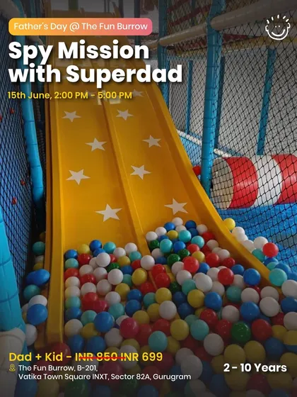 A "Spy Mission with Superdad" event at The Fun Burrow. I find themed events at play zones that make a regular visit extra special, like this one for Father's Day.