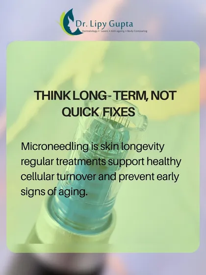 Think of microneedling as an investment in skin longevity, not a quick fix. Regular treatments support healthy cellular turnover and prevent premature aging.