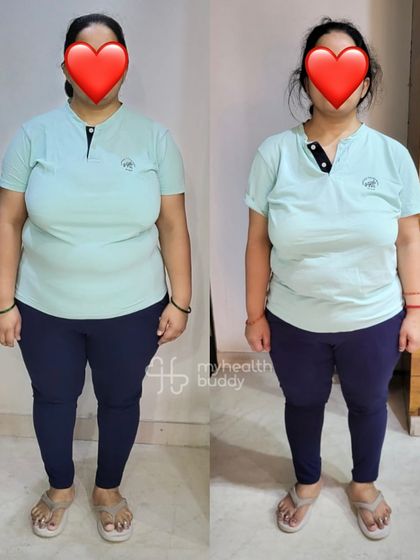 This client achieved this amazing transformation despite having a wedding in the family and two pre-scheduled trips. She proved that you can navigate social events and travel by making mindful choices without depriving yourself.