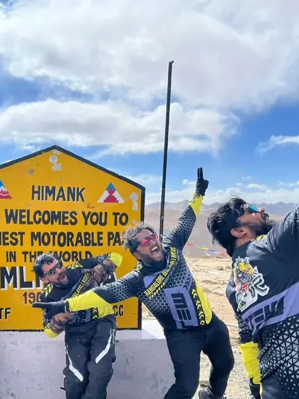 A moment of pure exhilaration for our crew at the Umling La pass. Taking a selfie at the world's highest motorable road is a memory that will last a lifetime and a goal many of our riders have achieved together.